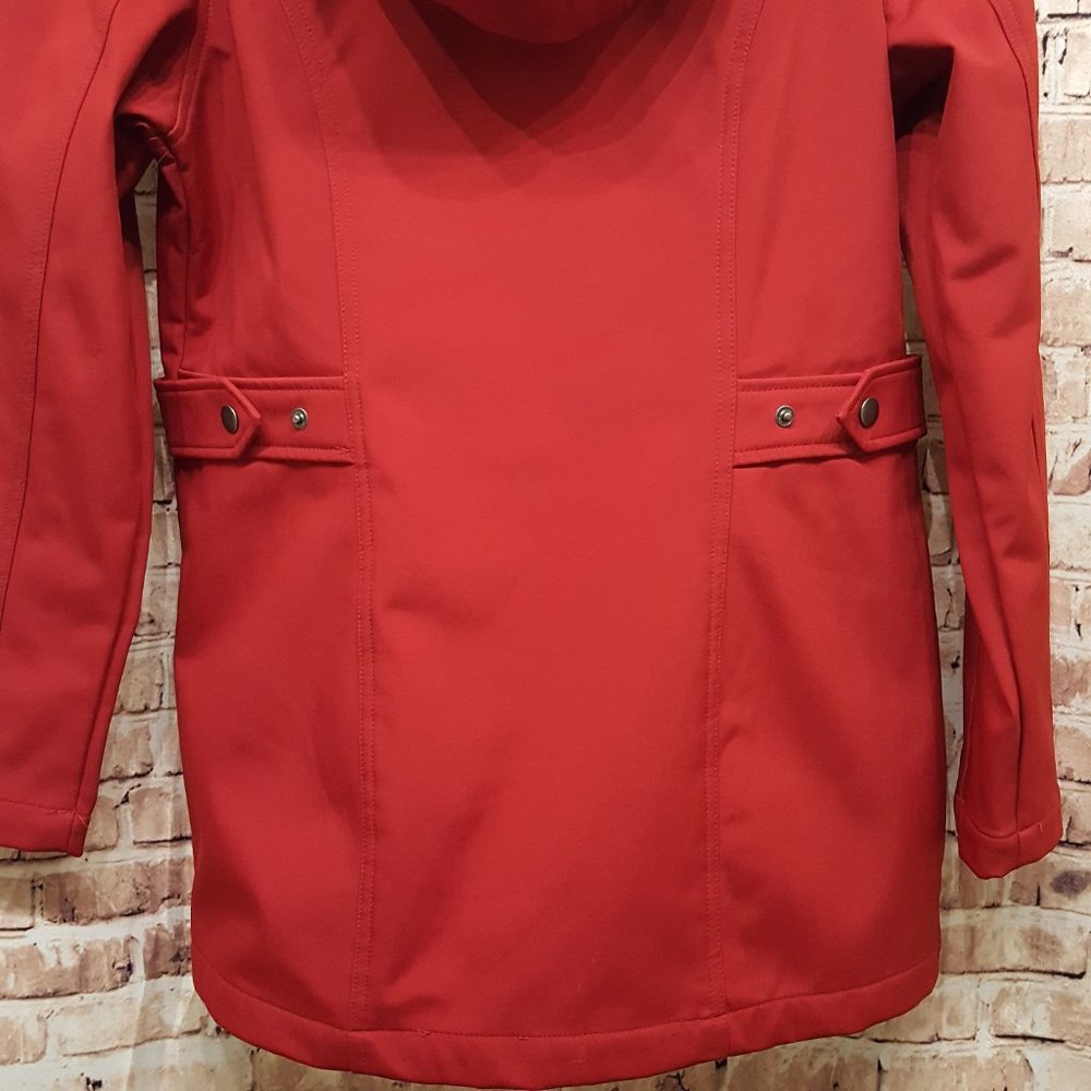 Free Tech Jacket Lined Hooded Red Size Medium 8-10 - Picture 9 of 13